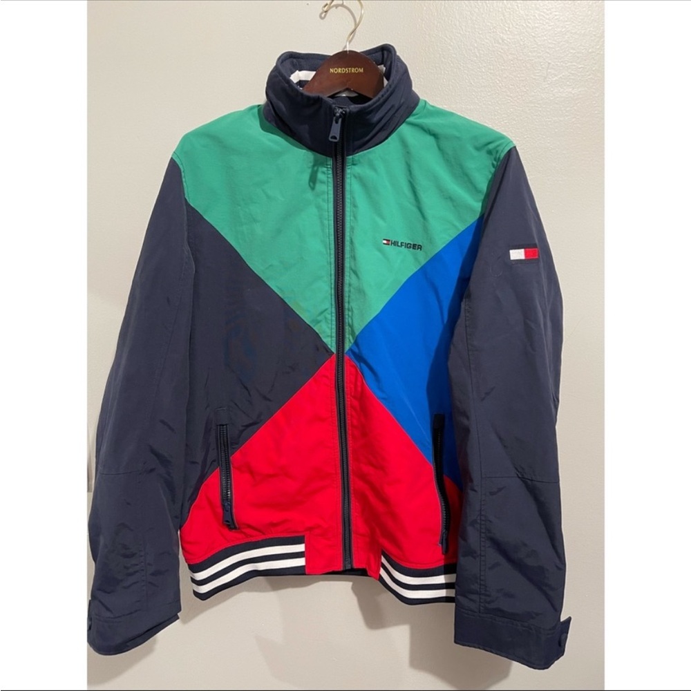 NWOT tommy hilfiger multicolor windbreaker size MED